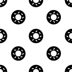 Single Bagel pattern. Bagel concept. filled trendy Vector seamless Pattern, background, wallpaper