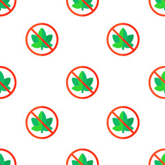 Single no drugs pattern. no drugs concept. flat trendy Vector seamless Pattern, background, wallpaper