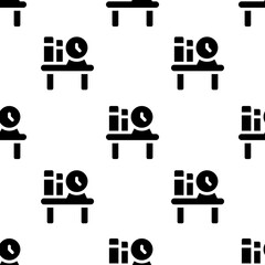 Single Bookshelf pattern. Bookshelf concept. filled trendy Vector seamless Pattern, background, wallpaper