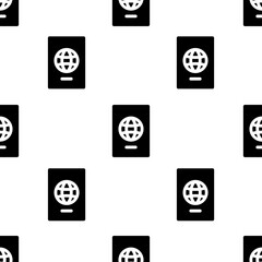 Single Passport pattern. Passport concept. filled trendy Vector seamless Pattern, background, wallpaper