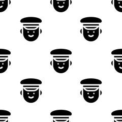 Single Police pattern. Police concept. filled trendy Vector seamless Pattern, background, wallpaper