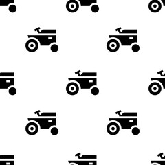 Single Tractor pattern. Tractor concept. filled trendy Vector seamless Pattern, background, wallpaper