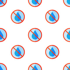 Single water pattern. water concept. flat trendy Vector seamless Pattern, background, wallpaper