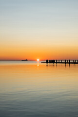 Fototapeta na wymiar Serene sunrise on Corio Bay