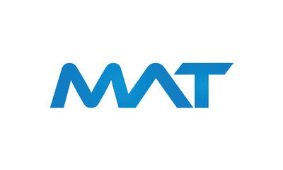 initial MAT creative modern lettermark logo design, linked typography monogram icon vector illustration