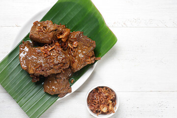 Malbi Daging Sapi Palembang, Sweet Beef Stew from South Sumatra., Indonesia.