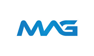 initial MAG creative modern lettermark logo design, linked typography monogram icon vector illustration