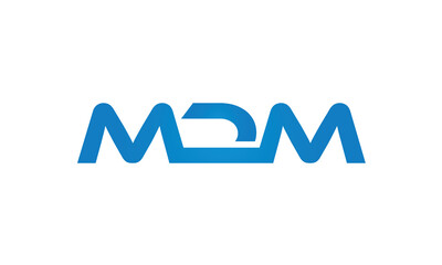 initial MDM creative modern lettermark logo design, linked typography monogram icon vector illustration