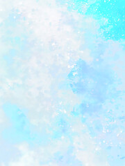 幻想的な水色の水彩テクスチャ背景
