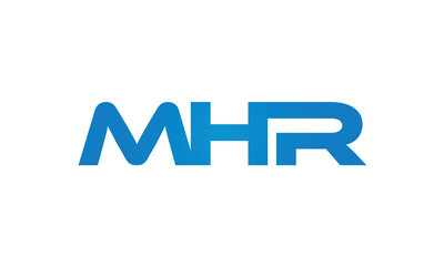 initial MHR creative modern lettermark logo design, linked typography monogram icon vector illustration