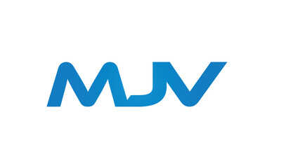 initial MJV creative modern lettermark logo design, linked typography monogram icon vector illustration