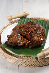Malbi Daging Sapi Palembang, Sweet Beef Stew from South Sumatra., Indonesia.