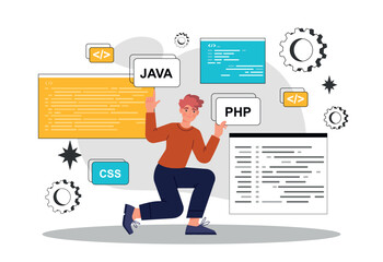 Programmer learning different programming languages