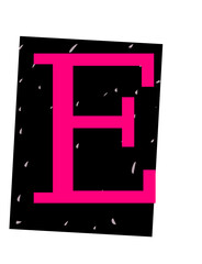 Ransom Note Alphabet E