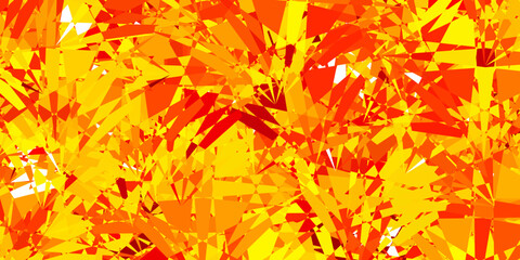 Obraz na płótnie Canvas Light Yellow vector background with polygonal forms.