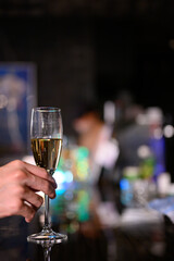 Image of a bar at night