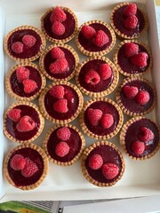 Tartlet with raspberries