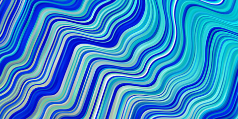 Light Blue, Yellow vector background with bent lines.