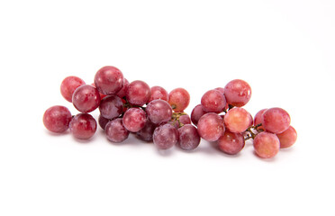 Bunch of Grapes. ripe red grape isolated on white background.