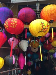 Fototapeta na wymiar Colorful Chinese lanterns