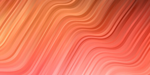 Light Red, Yellow vector texture with curves.