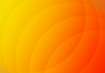 Minimal geometric background. Orange elements with fluid gradient. Dynamic shapes composition with Copy Space