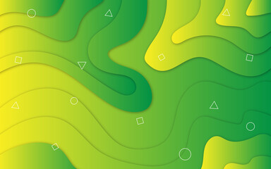 Bright green abstract wave background