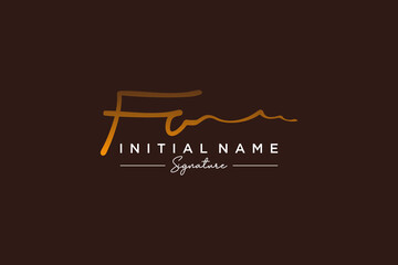 Initial FO signature logo template vector. Hand drawn Calligraphy lettering Vector illustration. © Catharsis