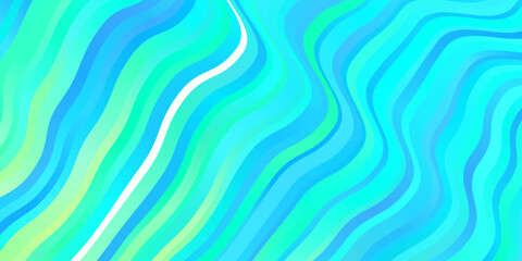 Obraz premium Light Blue, Green vector template with curved lines.
