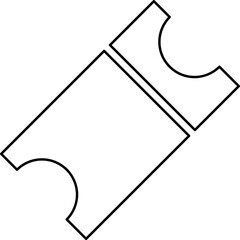 Ticket Icon in trendy flat style isolated on grey background..eps