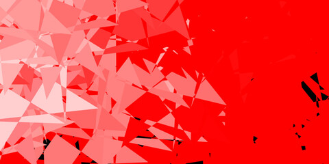 Light red vector layout with triangle forms.