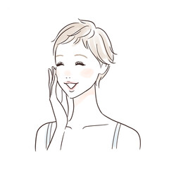 笑顔の女性 美容イメージ