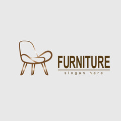 chair furniture logo design for business export