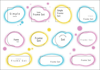 シンプルフレームデザイン　蛍光カラー