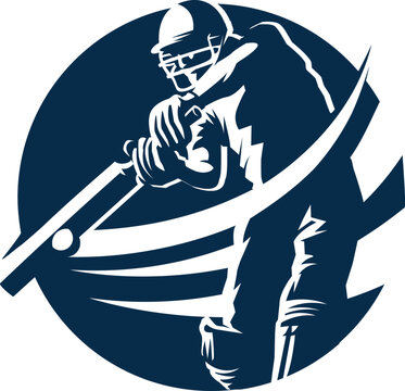 Cricket Sport Mascot Logo Vector