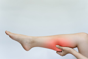 A woman's calf pain may be caused by an injury that causes muscle inflammation or some chronic disease.