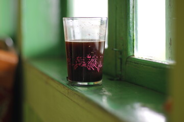 a cup of black coffee