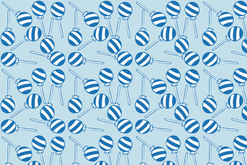 Blue seamless pattern lollipops