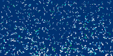 Light blue, green vector pattern with abstract shapes.