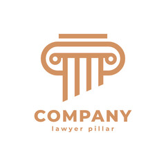 Justice Law Firm Pillar Column Logo Design Inspiration