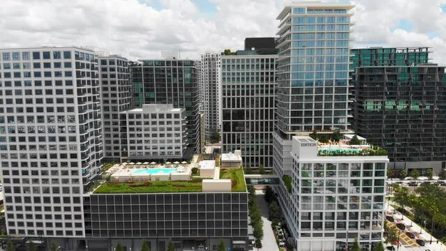 4K Aerial Drone Video of Luxury High-Rise Condominiums in Downtown Tampa, FL