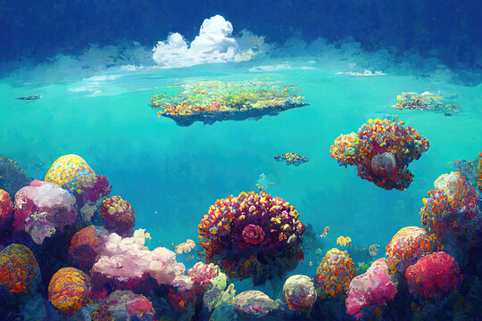 Great barrier reef, beautiful landscape