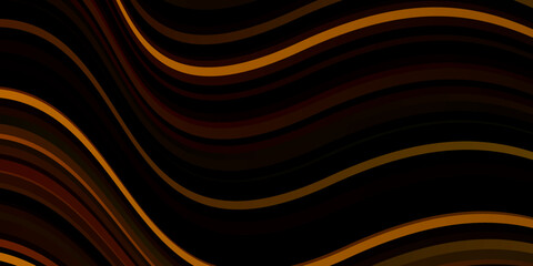 Obraz premium Dark Green, Yellow vector texture with wry lines.