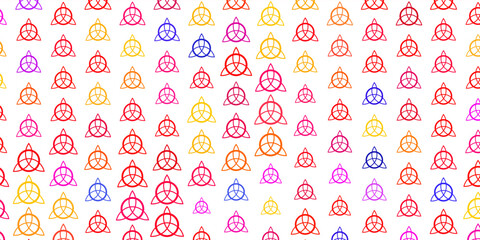 Light Pink, Yellow vector texture with religion symbols.