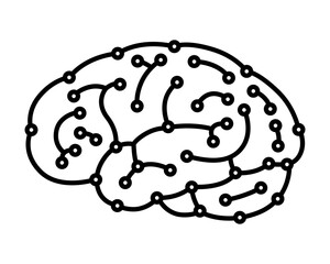digital design brain symbol