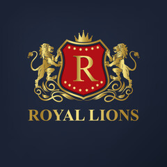 luxury logo | luxury  logo | royal logo with lions