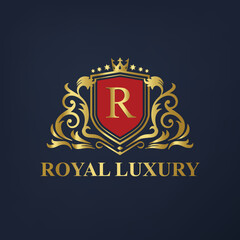 luxury logo   luxury  logo   royal logo with lions © muhammad