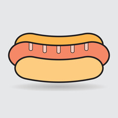 hot dog with mustard