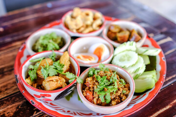 Northern traditional thai food set called 
