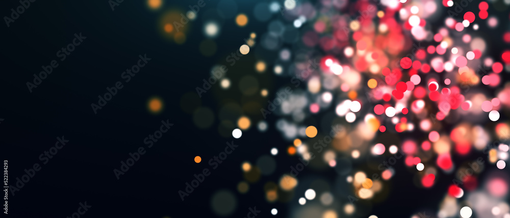 Poster abstract blurred light element that can be used for cover decoration bokeh background with colorful,